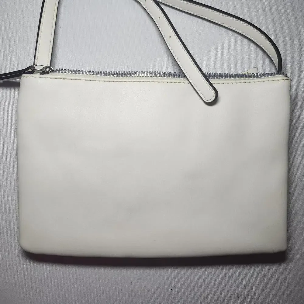 Nine West Womens Crossbody Bag White Classic
